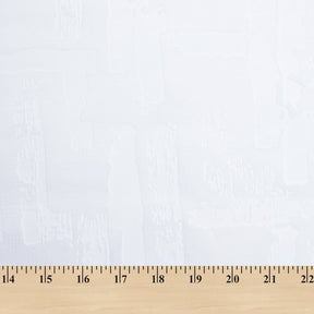 Geometric Abstract Extra Wide Burnout Polyester Rayon Jacquard On Voile Fabric SV581112 White A9