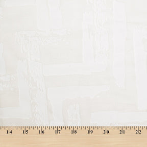 Geometric Abstract Extra Wide Burnout Polyester Rayon Jacquard On Voile Fabric SV581114 Off White A9