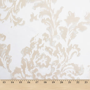 Floral Vine Extra Wide Burnout Polyester Rayon Jacquard On Organza Fabric SV581116 Gold 3
