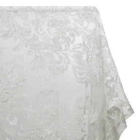 Floral Vine Extra Wide Burnout Polyester Rayon Jacquard On Organza Fabric SV581117 Grey 1