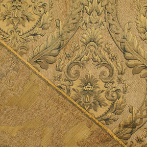 Floral Bloom Two Tone Polyester Rayon Chenille Damask Jacquard Fabric SV581296 Tan 3