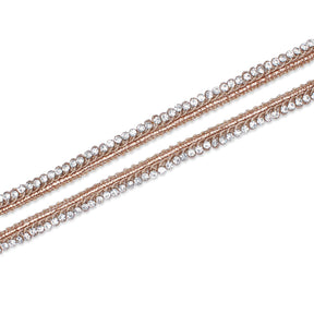 1 Centimeter Diamond Rhinestone Metallic Braided Cord Trim SV581365 Copper A1