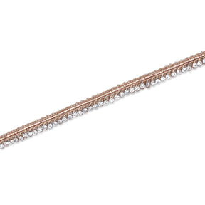 1 Centimeter Diamond Rhinestone Metallic Braided Cord Trim SV581365 Copper A2