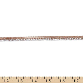 1 Centimeter Diamond Rhinestone Metallic Braided Cord Trim SV581365 Copper A9