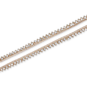 1 Centimeter Triangular Rhinestone Glitter Braided Trim SV581367 Champagne A3