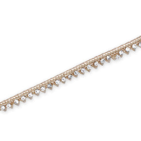 1 Centimeter Triangular Rhinestone Glitter Braided Trim SV581367 Champagne A4