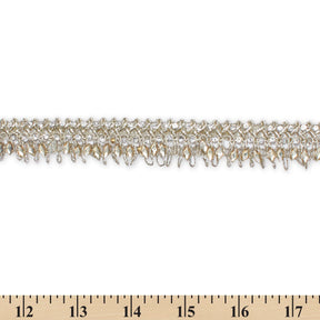 1 Inch Glitter Gem Gut Rhinestone Corded Trim SV581368 Champagne A9