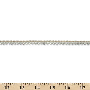 1 2 Inch Glitter Rhinestone Corded Lace Trim SV581420 Champagne A9
