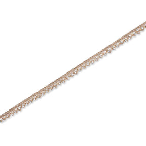 1 2 Inch Glitter Rhinestone Corded Lace Trim SV581421 Copper A2