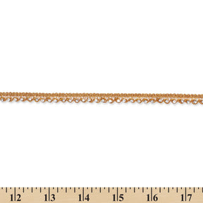 1 2 Inch Glitter Rhinestone Corded Lace Trim SV581422 Gold A9