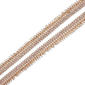1 Inch Glitter Gem Gut Rhinestone Corded Trim SV581423 Copper A1