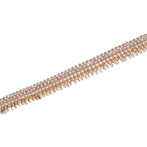 1 Inch Glitter Gem Gut Rhinestone Corded Trim SV581423 Copper A2