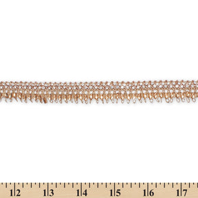 1 Inch Glitter Gem Gut Rhinestone Corded Trim SV581423 Copper A9