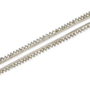 1 Centimeter Triangular Rhinestone Glitter Braided Trim SV581428 Gold A3