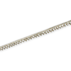 1 Centimeter Triangular Rhinestone Glitter Braided Trim SV581428 Gold A4