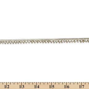 1 Centimeter Triangular Rhinestone Glitter Braided Trim SV581428 Gold A9