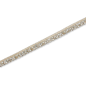 0 5 Inch Bedazzled Rhinestone Corded Trim SV581435 Champagne A2