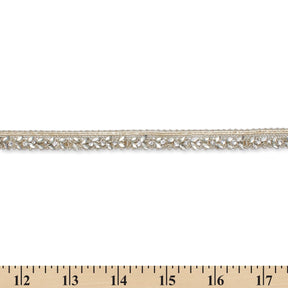 0 5 Inch Bedazzled Rhinestone Corded Trim SV581435 Champagne A9