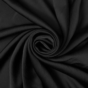 Matte Striped Crinkle Stretch Satin Fabric SV581454 Black 1