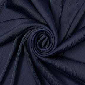 Matte Striped Crinkle Stretch Satin Fabric SV581462 Navy Blue 1