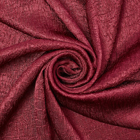 Shiny Shimmer Crinkle Satin Fabric SV581477 Burgundy 1