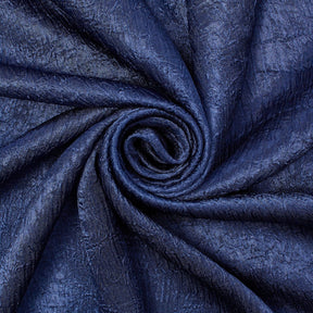 Shiny Shimmer Crinkle Satin Fabric SV581479 Navy Blue 1