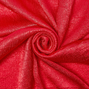 Shiny Shimmer Crinkle Satin Fabric SV581480 Red 1