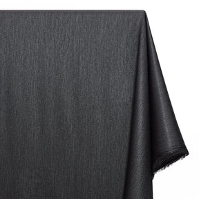 Shiny Striped Crinkle Crepe Satin Fabric SV581485 Black 2