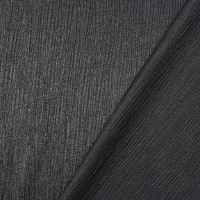 Shiny Striped Crinkle Crepe Satin Fabric SV581485 Black 3