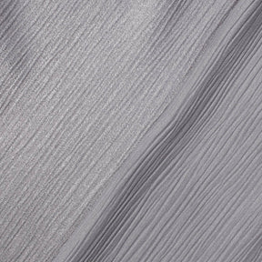 Shiny Striped Crinkle Crepe Satin Fabric SV581491 Grey 3