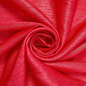 Shiny Striped Crinkle Crepe Satin Fabric SV581543 Red 1