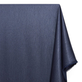 Shiny Striped Crinkle Crepe Satin Fabric SV581546 Navy Blue 2