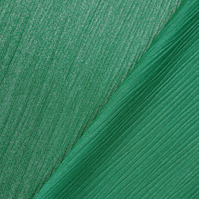 Shiny Striped Crinkle Crepe Satin Fabric SV581547 Green 3