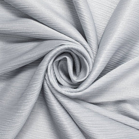 Shiny Striped Crinkle Crepe Satin Fabric SV581548 Silver 1