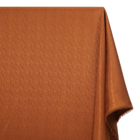 Striped Herringbone Stretch Jacquard Satin Fabric SV581630 Rust A1