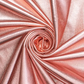 Metallic Stretch Foil Lame On Interlock Knit Fabric SV581661 Rose Gold 1
