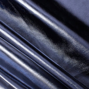 Metallic Stretch Foil Lame On Interlock Knit Fabric SV581662 Navy Blue 3