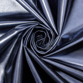 Metallic Stretch Foil Lame On Interlock Knit Fabric SV581662 Navy Blue 1