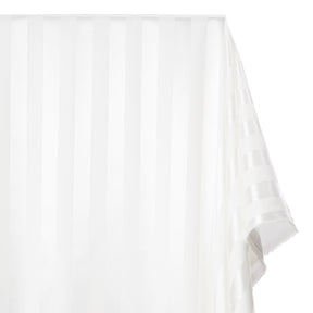 1 Inch Striped Stretch Satin Jacquard Fabric SV581717 White 1
