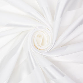1 Inch Striped Stretch Satin Jacquard Fabric SV581717 White 2