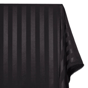 1 Inch Striped Stretch Satin Jacquard Fabric SV581718 Black 1