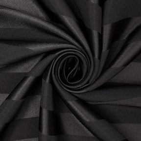 1 Inch Striped Stretch Satin Jacquard Fabric SV581718 Black 2