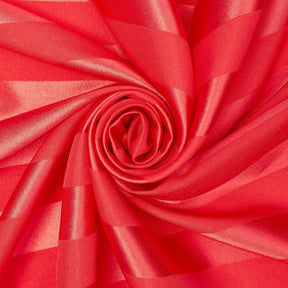 1 Inch Striped Stretch Satin Jacquard Fabric SV581726 Red 2