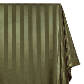 1 Inch Striped Stretch Satin Jacquard Fabric SV581728 Olive 1