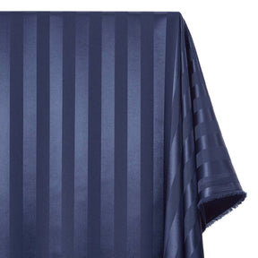 1 Inch Striped Stretch Satin Jacquard Fabric SV581730 Navy Blue 1