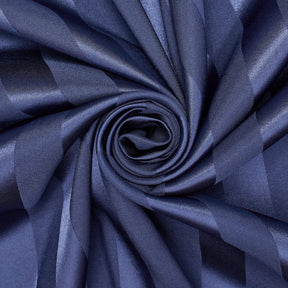 1 Inch Striped Stretch Satin Jacquard Fabric SV581730 Navy Blue 2