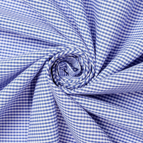 1/16 Inch Gingham Check Polyester Cotton Poplin Fabric SV575743 Royal Blue / White Image A2