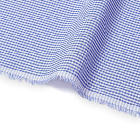 1/16 Inch Gingham Check Polyester Cotton Poplin Fabric SV575743 Royal Blue / White Image A3