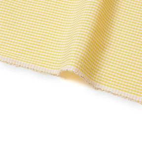 1/16 Inch Gingham Check Polyester Cotton Poplin Fabric SV575745 Yellow / White Image A3