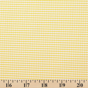 1/16 Inch Gingham Check Polyester Cotton Poplin Fabric SV575745 Yellow / White Image A9